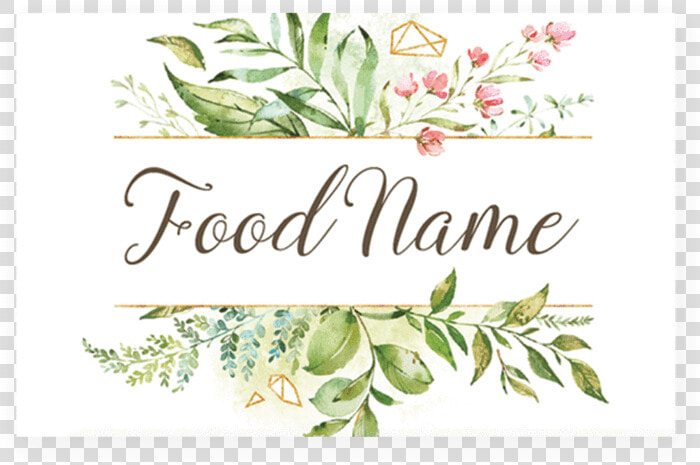 Watercolor Baby Shower Food Tent Cards By Littlesizzle  HD Png DownloadTransparent PNG