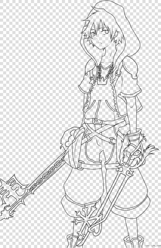 Kingdom Hearts Outline Coloring Pages Funny New With   Kingdom Hearts Coloring Page  HD Png DownloadTransparent PNG
