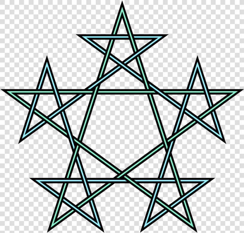 Pentagrams Interlaced Pattern   Wiccan 3rd Degree Symbol  HD Png DownloadTransparent PNG