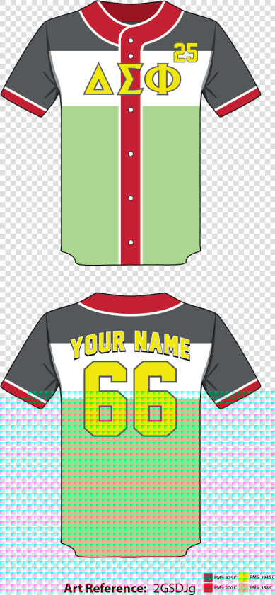 Delta Sigma Phi Full Button Baseball Jersey   Illustration  HD Png DownloadTransparent PNG