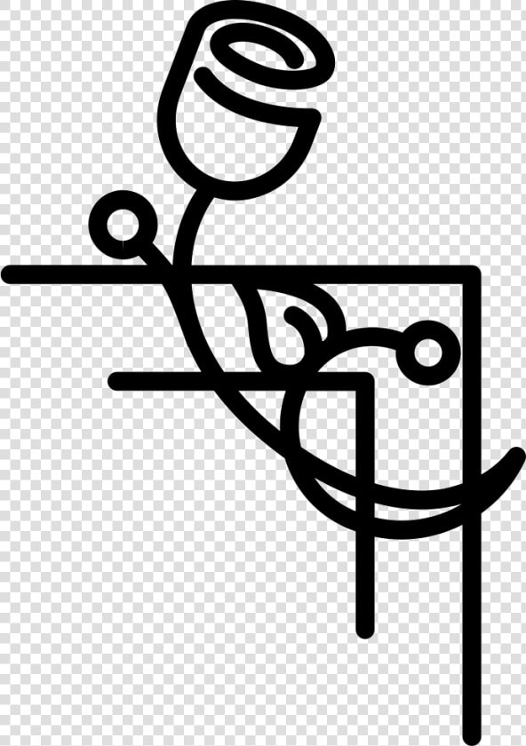 Rose On Corner Frame Lines   Icon Corner Frame  HD Png DownloadTransparent PNG