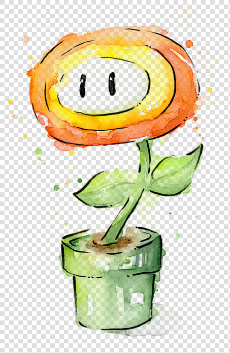 Click And Drag To Re position The Image  If Desired   Mario Watercolor Art  HD Png DownloadTransparent PNG