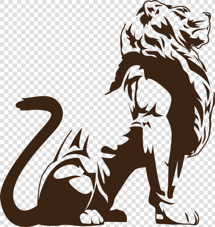 Stylistic Lion Silhouette   Lion Silhouette  HD Png DownloadTransparent PNG