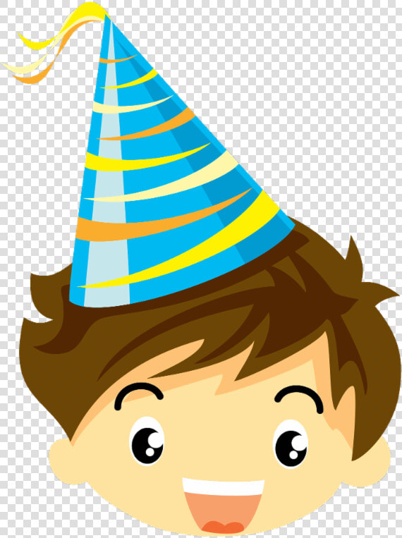 Boy In Birthday Hat   Birthday Boy Face Clipart  HD Png DownloadTransparent PNG
