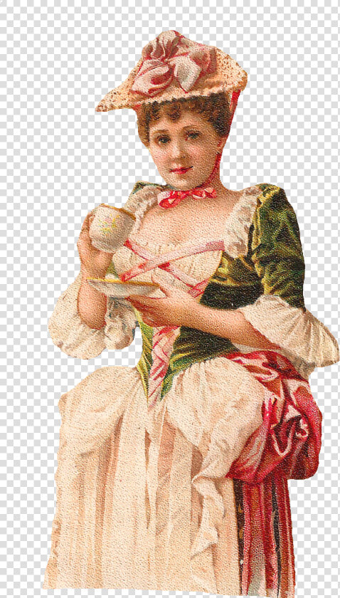 Woman Drinking Tea Clip Art   Vintage Ladies Drinking Tea  HD Png DownloadTransparent PNG