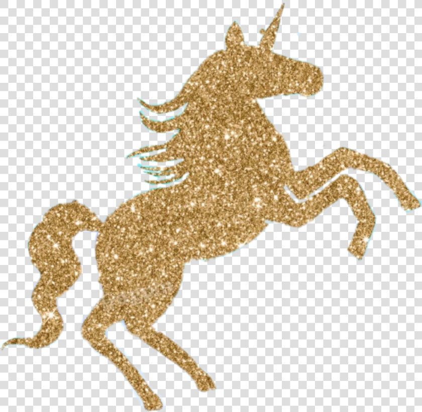  sticker  unicorn  glitter  gold  beautiful   Gold Glitter Golden Unicorn  HD Png DownloadTransparent PNG