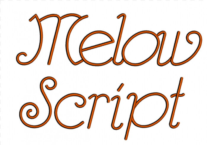 Melow Font Machine Embroidery Script Upper And Lower   Calligraphy  HD Png DownloadTransparent PNG