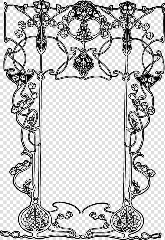 Art Nouveau Border Clip Arts   Art Nouveau Border Png  Transparent PngTransparent PNG