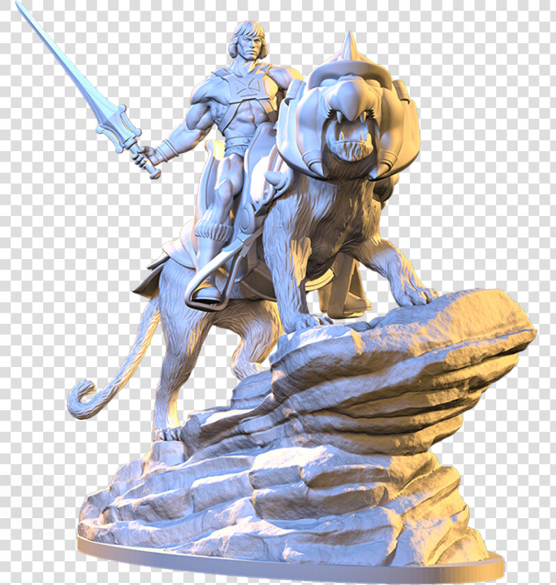 Diorama He man And Battlecat  HD Png DownloadTransparent PNG