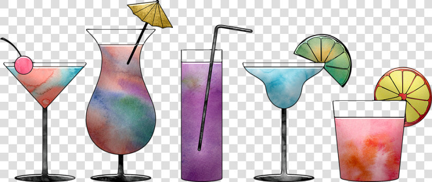 Cocktails  Watercolor  Colorful  Watercolour  Paint   Smoothie  HD Png DownloadTransparent PNG