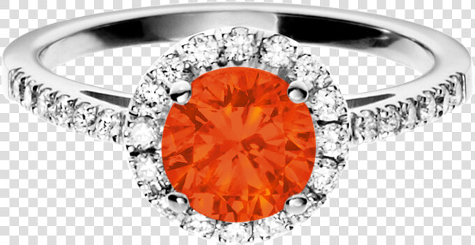 Prague Fire Opal Orange In White Gold   Weißgold Ring Blau Saphir  HD Png DownloadTransparent PNG