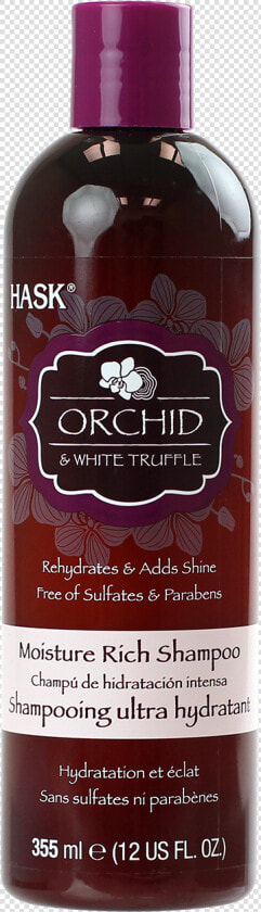 Shampoo De Abundante Humectación De Orquidea Y Trufa   Hask Moisture Rich Shampoo Orchid  amp  White Truffle  HD Png DownloadTransparent PNG