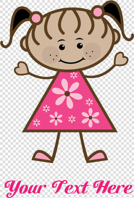 Pink Stick Figure Ethnic Girl Shower Curtain   L Love My Auntie  HD Png DownloadTransparent PNG