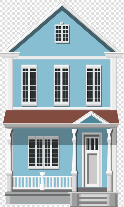 Blue House Png Clip Art   European House Png  Transparent PngTransparent PNG