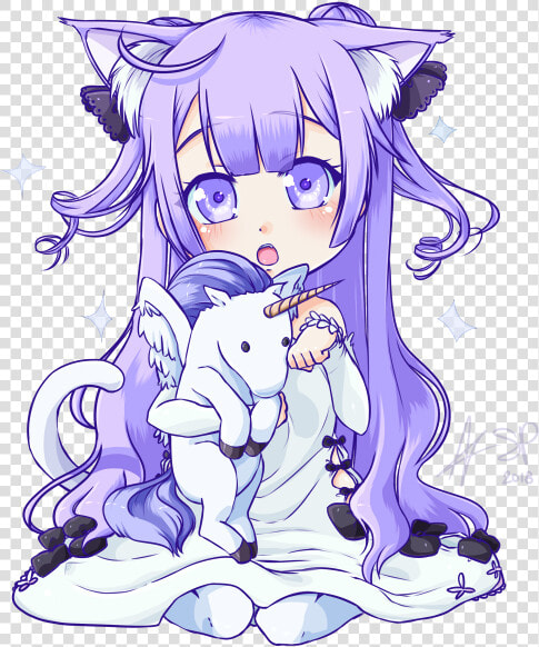 Chibi Catgirl Ears Transprent   Unicorn Azur Lane Neko  HD Png DownloadTransparent PNG