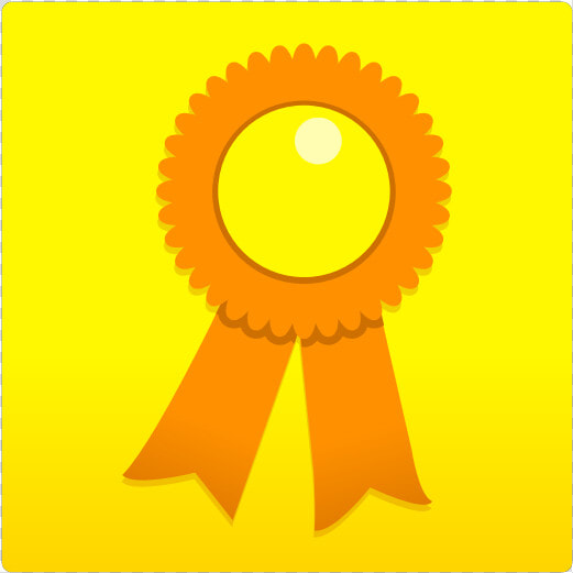 Vector Illustration Of Contest Winner Orange Ribbon   Saw Blade  HD Png DownloadTransparent PNG