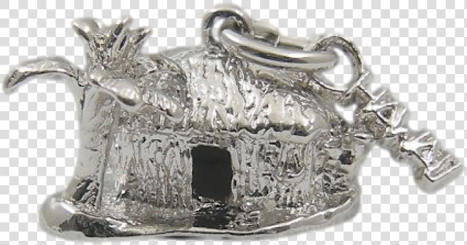 Sterling Silver Tropical Tiki Hut Palm Grass Hawaii   Belt Buckle  HD Png DownloadTransparent PNG
