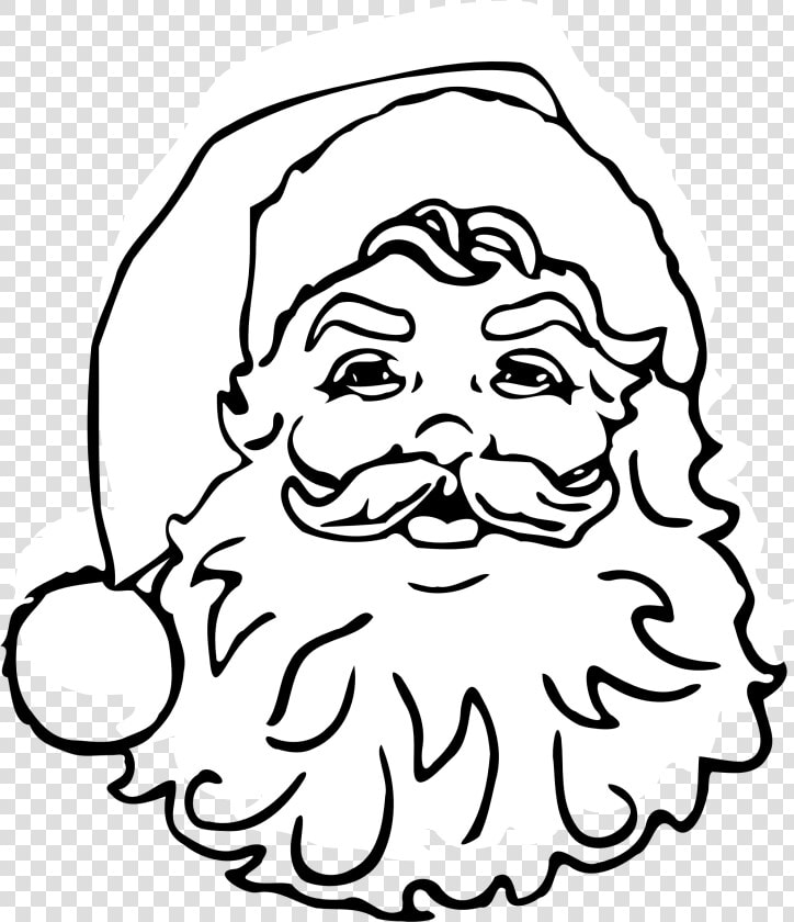 Santa Claus Clip Art Black   Christmas Printable Santa Claus  HD Png DownloadTransparent PNG