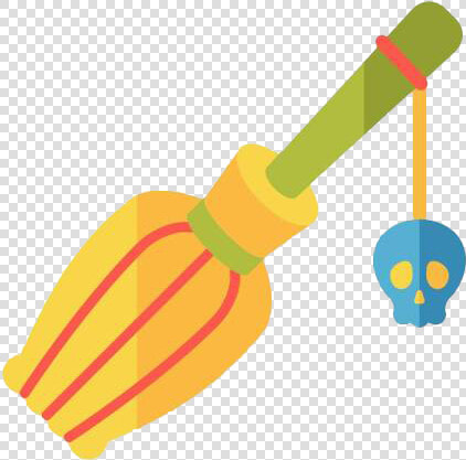 And Broom Magic Cartoon Skull Free Download Png Hq   Weapon  Transparent PngTransparent PNG