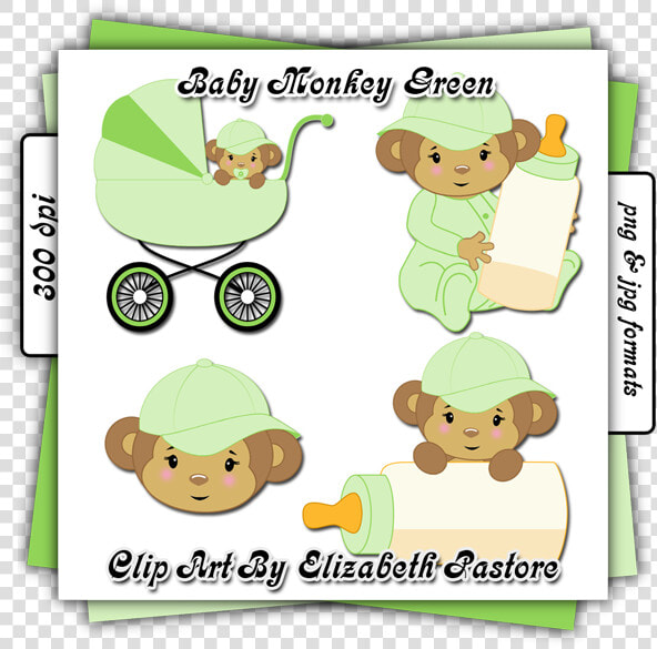 Included In Baby Monkey Clip Art Green Is A Baby Monkey   Cartoon  HD Png DownloadTransparent PNG