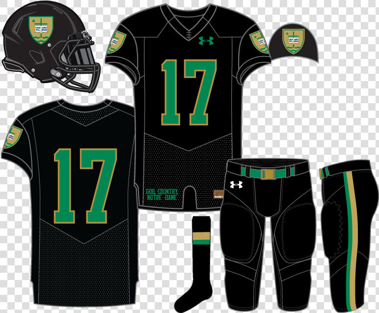 Black Notre Dame Football Jersey  HD Png DownloadTransparent PNG