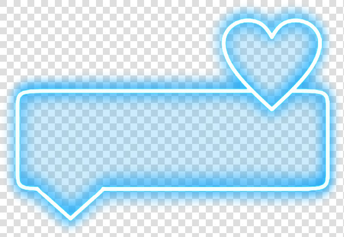  neon  heart  rectangle  blue  bubble  text  word  frame   Transparent Neon Border Png  Png DownloadTransparent PNG