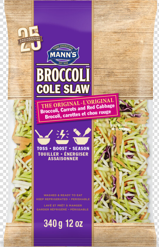 Mann S Broccoli Cole Slaw   Broccoli Coleslaw Mix  HD Png DownloadTransparent PNG