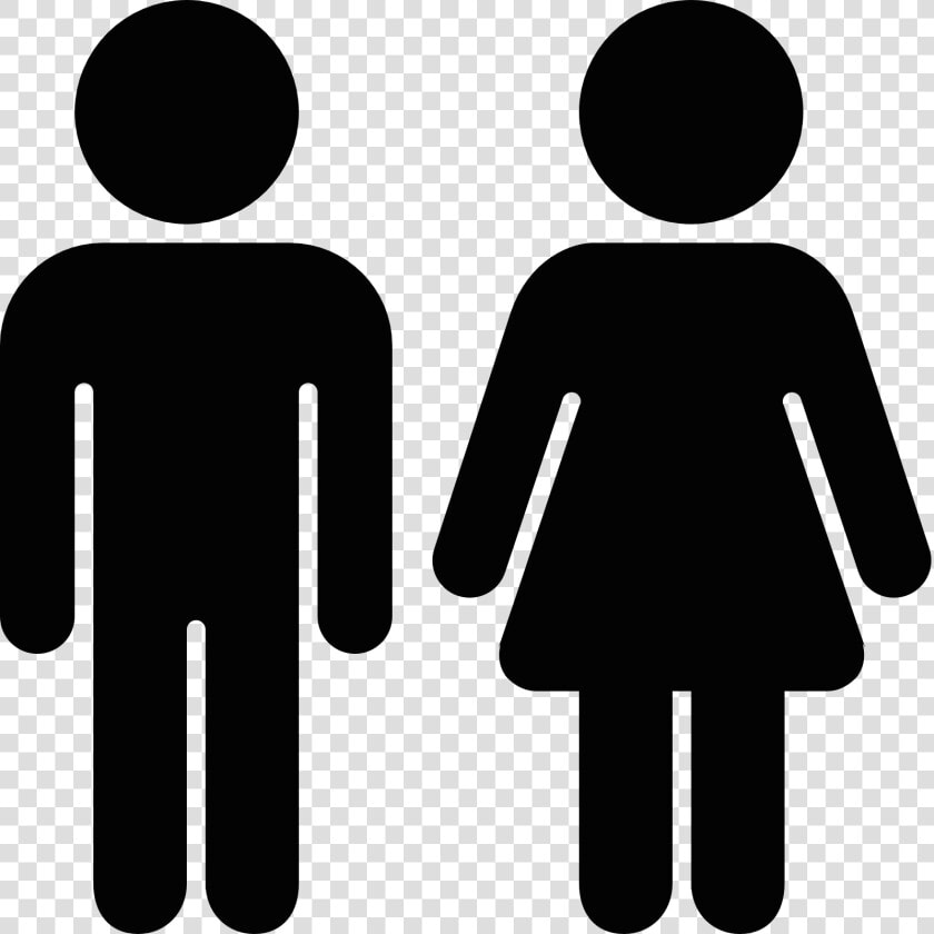 Free Icon Download Bathroom Couple Female Girl   Male Female Silhouette  HD Png DownloadTransparent PNG