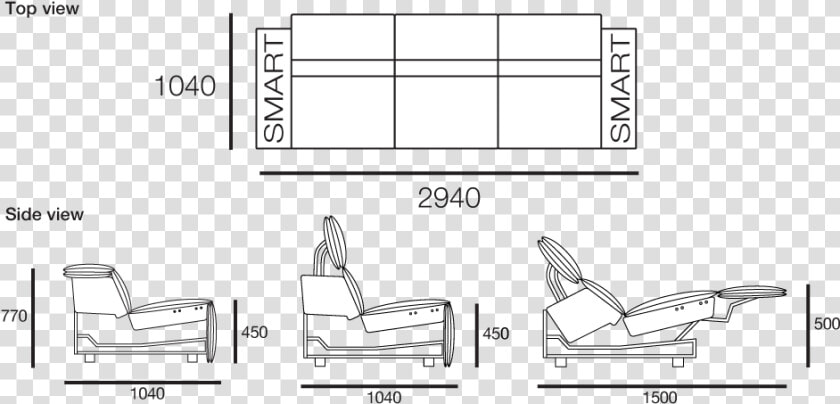 View All Configurations   Sofa Drawing From Side  HD Png DownloadTransparent PNG