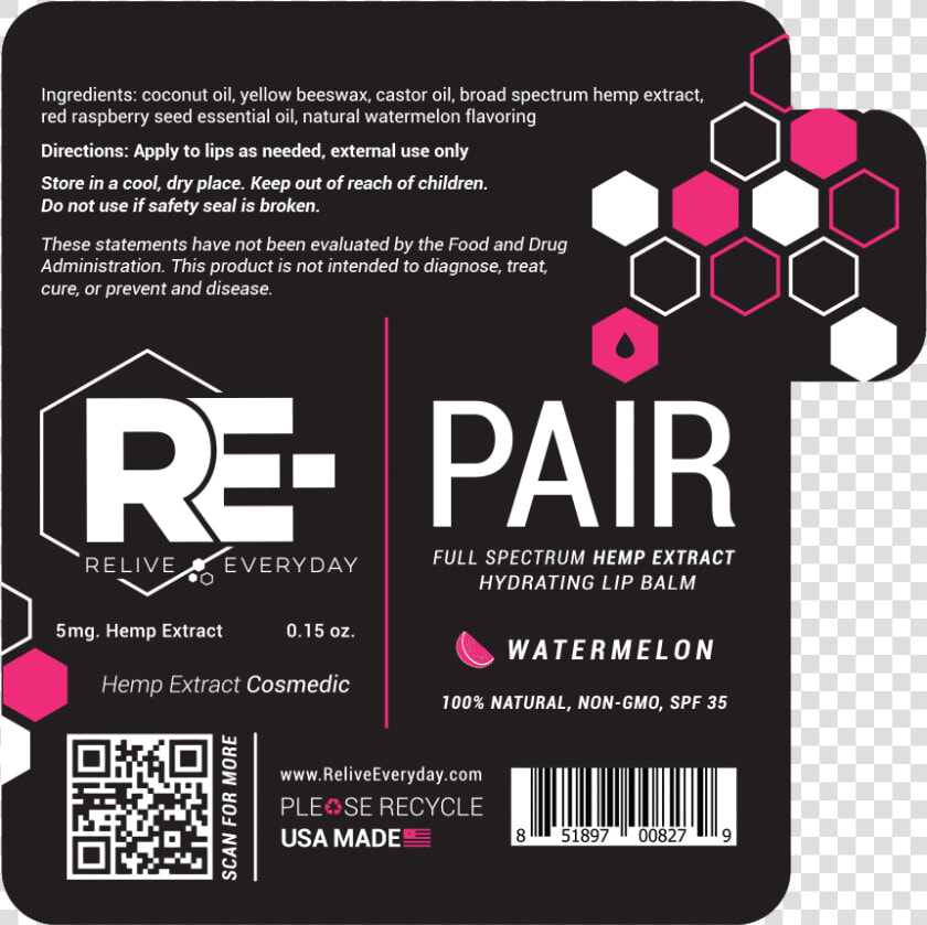 Repair Watermelon Cbd Lip Balm   Graphic Design  HD Png DownloadTransparent PNG