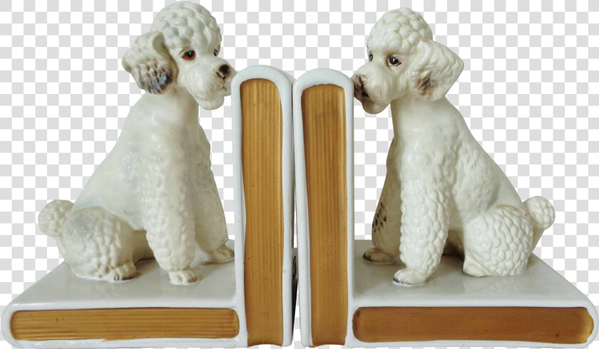 Pair Of Vintage Lefton Pottery French Poodle Bookends   Toy Poodle  HD Png DownloadTransparent PNG