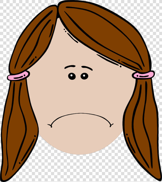 Scared Clipart Sad Boy   Sad Girl Face Cartoon  HD Png DownloadTransparent PNG