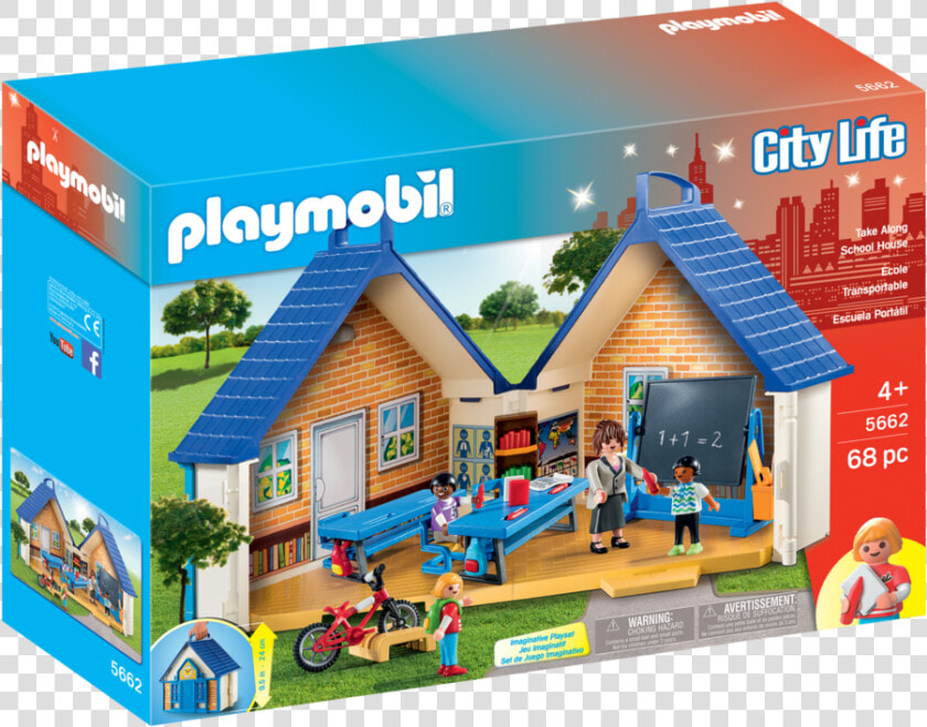 Transparent Dollhouse Png   Playmobil Take Along School House  Png DownloadTransparent PNG