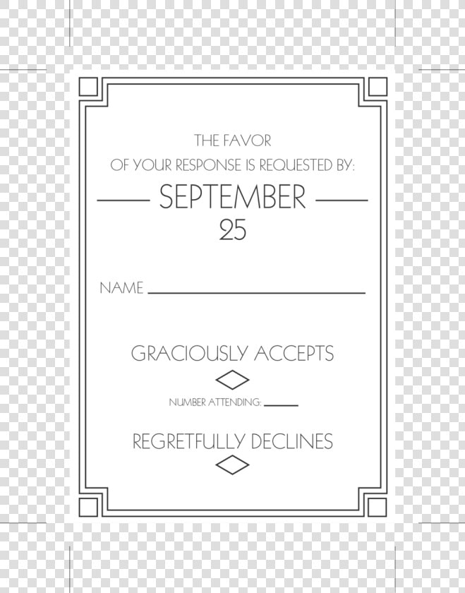 Rsvp   Example Of A Quarter Page  HD Png DownloadTransparent PNG