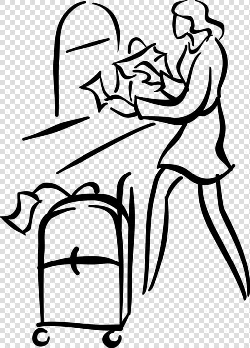 Vector Illustration Of Traveler With Luggage Suitcase  HD Png DownloadTransparent PNG