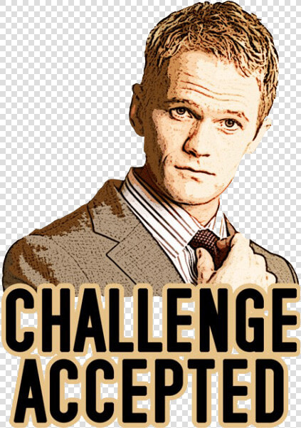 Sticker Challenge Accepted Barney  HD Png DownloadTransparent PNG