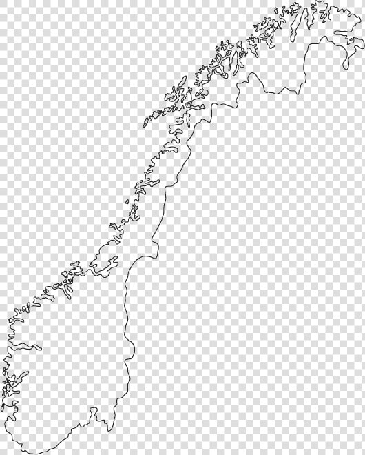 Norway Map Outline  HD Png DownloadTransparent PNG