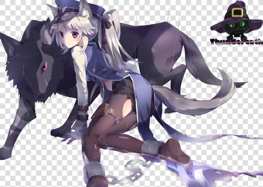 Anime Girl Warrior Google   Anime Drawings Wolf Girl  HD Png DownloadTransparent PNG