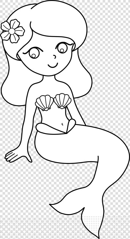 10 Pics Of Cute Mermaid Coloring Pages   Cartoon  HD Png DownloadTransparent PNG