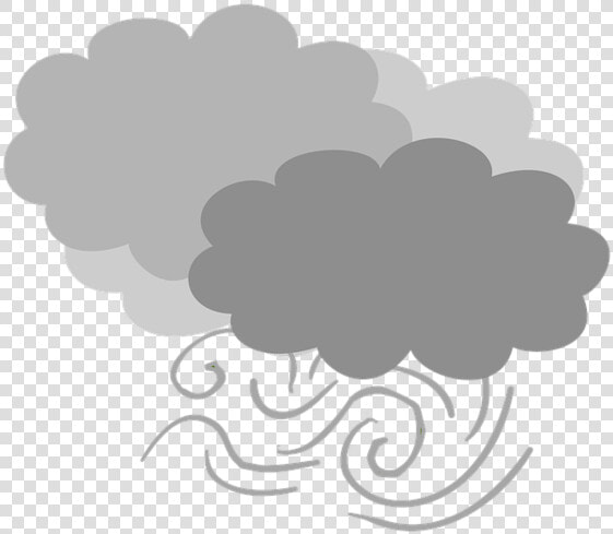 Vent  Nuageux  Les Nuages Gri   Cloudy Weather Cartoon  HD Png DownloadTransparent PNG