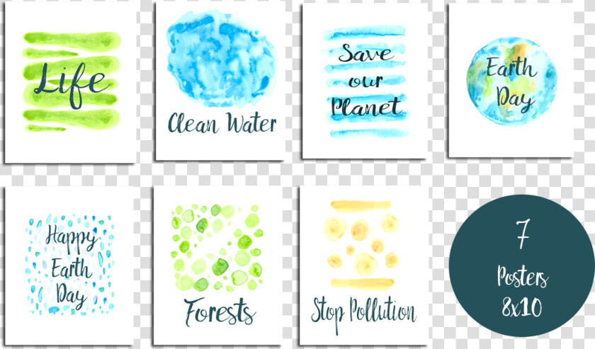 Earth Day Clip Art Set And Posters Example Image   Graphic Design  HD Png DownloadTransparent PNG