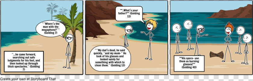 Lord Of The Flies Storyboard Chapter 1  HD Png DownloadTransparent PNG