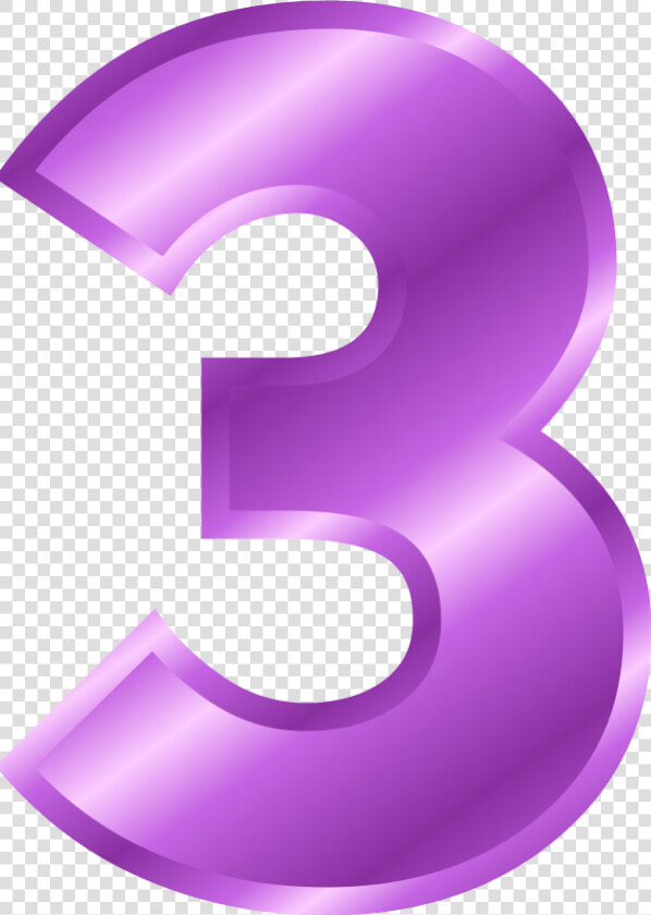 Birthday Number 3 Clipart Purple   Free Download Large Numbers  HD Png DownloadTransparent PNG