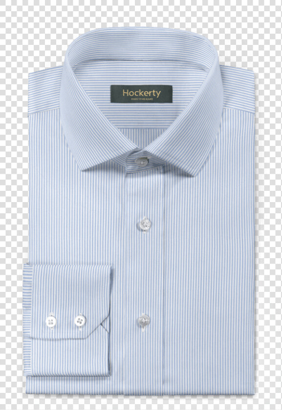 Light Blue Striped Pinpoint Cotton Wide Collar Shirt   Formal Wear  HD Png DownloadTransparent PNG