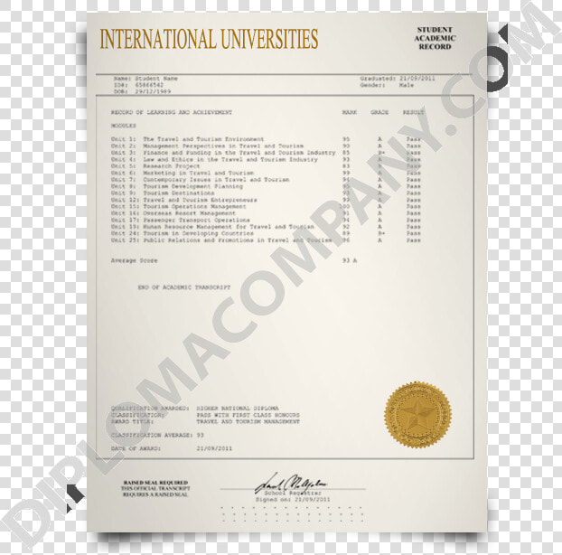 Fake International Transcript   Graphic Design Courses Transcript  HD Png DownloadTransparent PNG