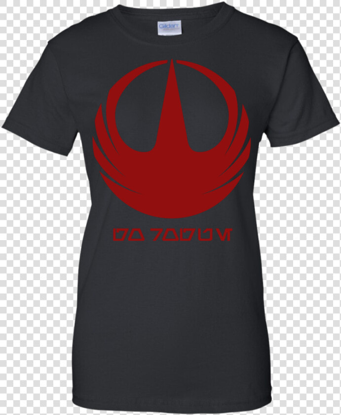 Rogue One Red Logo Ladies Custom 100  Cotton T shirt   T shirt  HD Png DownloadTransparent PNG