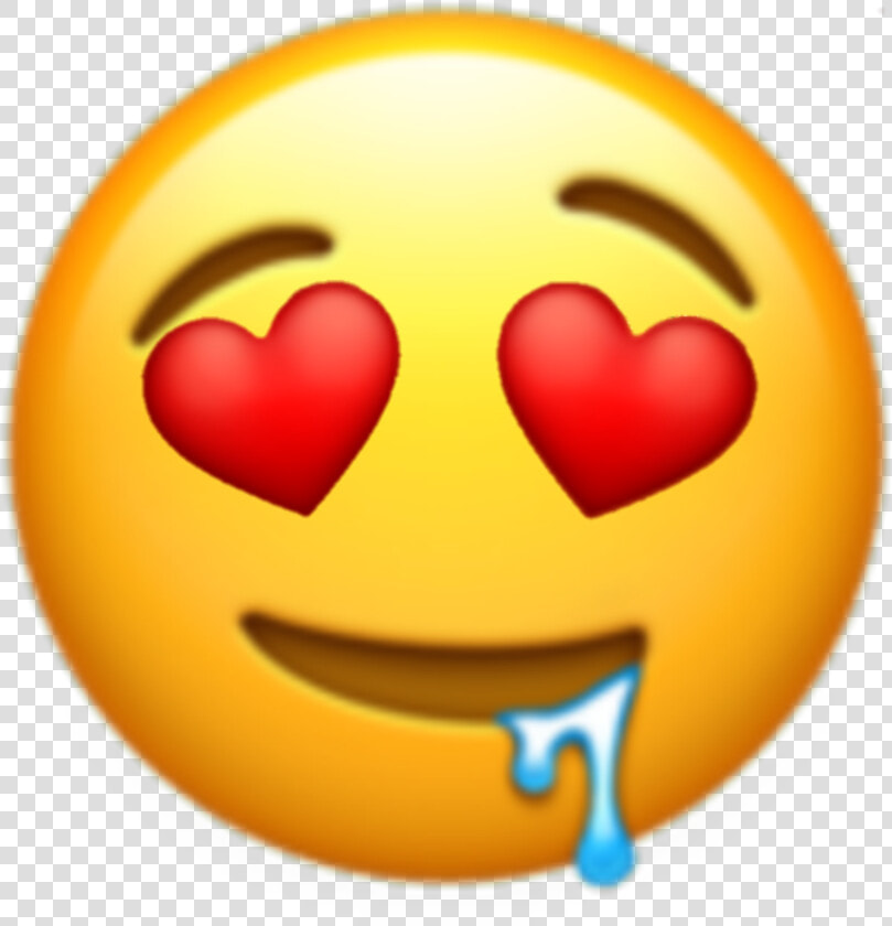 😍🤤  emojis  drooling  hearteyes  aesthetic  mine   Heart Eyes Drool Emoji  HD Png DownloadTransparent PNG