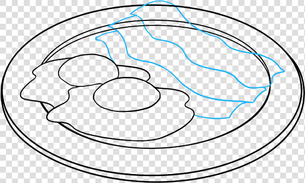 How To Draw Bacon And Eggs   Circle  HD Png DownloadTransparent PNG