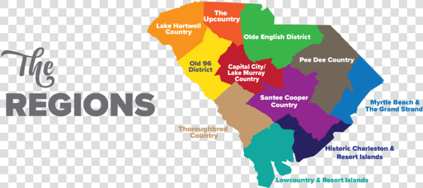 Scmapregions1 01   Grand Strand Region Of South Carolina  HD Png DownloadTransparent PNG
