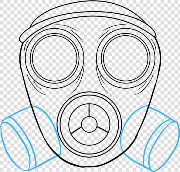 How To Draw Gas Mask   Easy Gas Mask Drawings  HD Png DownloadTransparent PNG
